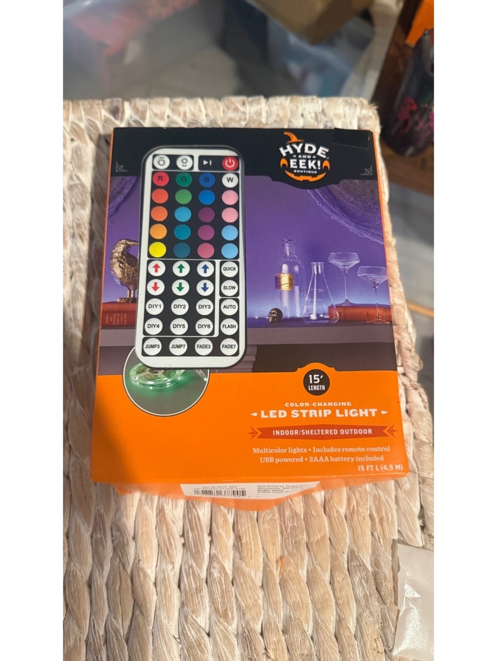 Hyde & EEK! Color-Changing LED Strip Light with Remote Control, 15 ft, Indoor/En